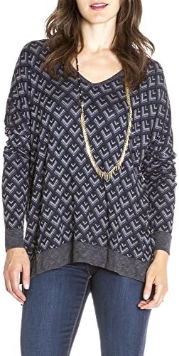 Red 23 Geo Diamond Knit Pullover in Print (Small)