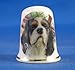 Porcelain China Collectable Thimble -- King Charles Spaniel Dog