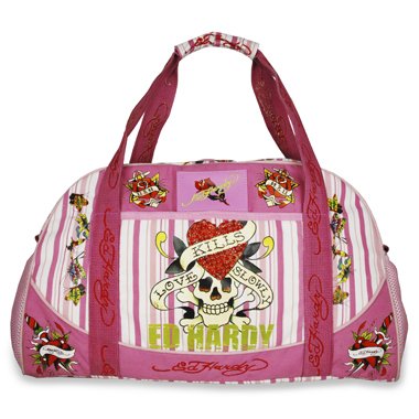 ED HARDY 100% Original Stripe Diaper Bag Pink 51Rei6Yo4PL. SL500 ED HARDY 100% Original Stripe Diaper Bag Pink