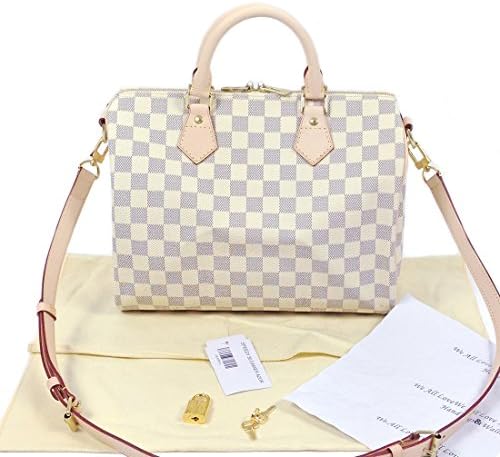 Canvas Inspired Designer Leather Handle Strap Women's Shoulder Bag (35cm, White)