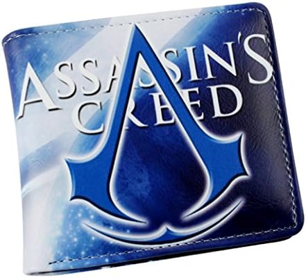 Assasins Creed Unity Black Metal Badge Bi-Fold Wallet Faux Leather Wallet (Color02)