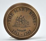 Antique maritime brass sundial compass