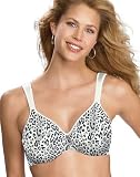 Bali Live It Up Pretty Jacquard Underwire Bra, 38B-Black Jacquard
