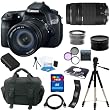 Canon EOS 60D 18 MP CMOS Digital SLR Camera with 3.0-Inch LCD and EF-S 18-55mm f/3.5-5.6 IS SLR Lens + EF 75-300mm f/4-5.6 III Telephoto Zoom Lens + (3)Extra Lens + 16GB Deluxe Accessory Kit