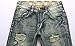 Feeson Mens Vintage Casual Ripped Broken Hole Jeans Denim Jogger Pants Plus Light Blue 38