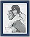 Malden International Designs Linear Classic Wood Picture Frame, 8x10, Blue