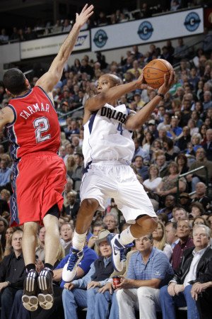 New Jersey Nets v Dallas Mavericks: Caron Butler and Jordan Farmar Photographic Poster Print by Danny Bollinger, 28x42