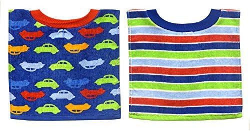 Bibsters Boy 2 Pack Cars Pullover Bib Set