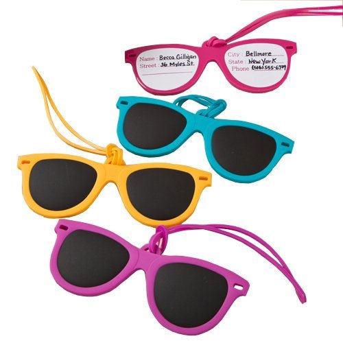 Fun Sunglass Luggage Tags - Set of 4 Sunglasses (1)