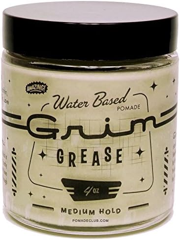 Grim Grease Water Based Medium Pomade Green Tea 4oz