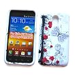 Samsung Epic Touch 4G D710 (Sprint Galaxy S II) Rubberized Snap-On Protector Hard Case Image Cover "Butterfly Roses" Design
