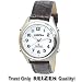 Men's Atomic Talking Watch - White Face with Black Numbers