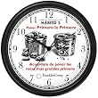 Habit 3 - Big Rocks Go First (Spanish Text) - Wall Clock from THE 7 HABITS - CLOCK COLLECTION by WatchBuddy Timepieces (Slate Blue Frame)