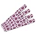 Double-Sided Nail File Emery Board Set 4 Pack - Dachshund Wiener Dog - Pink Cartoon
