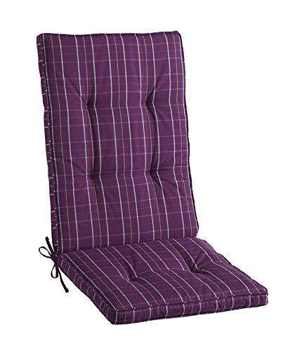 BALKE Design Hochlehner Auflage Fehmarn, Dessin KARO brombeer