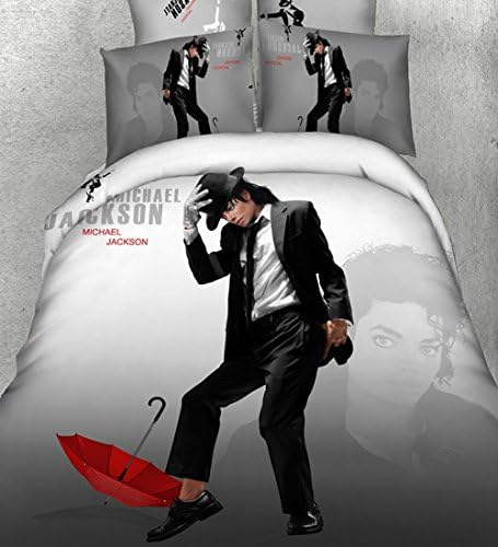 QiaoShang 4PCS Queen Size 100% Cotton Duvet Cover Sets Flat Sheet Pillowcase 3D Print Dancer Bedding Set