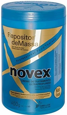 6 Pack Case - Embelleze Novex Hair Body Builder Treatment Cream with Max Lanolin - 14.1 Oz | Embelleze Novex Repositor de Massa Creme de Tratamento Capilar - 400 g