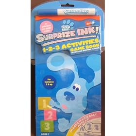 BLUE'S CLUES - Surprize Ink! 1-2-3 Activities Game Book w  Clear Surprise Marker by Blue's Clues
