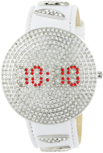 Freelook Women's HA1166-9 Stardust Digital White and Silver Swarovski Watch