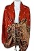 Exotic Floral Pattern Luxurious Pashmina Chic Winter Warm Red Scarf Shawl Wrap #L01