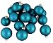Club Pack of 36 Matte Visions Blue Glass Ball Christmas Ornaments 2.75" (67mm)