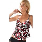 Caribbean Joe Daffy Daisy Layered Tankini