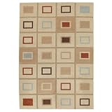 Mohawk Multi Squares Beige Machine Woven 5'3 x 7'10 Rug