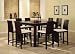 Furniture FX Gathering Height Dining Set Gathering Height Dining Table Set in Cappuccino
