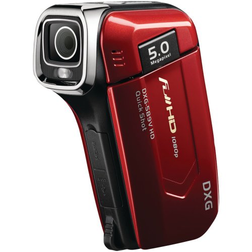 Dxg USA 16.0 Megapixel 1080P High-Definition Quickshots Digital Video Camera - Red DXG-5B9VR HD Dxg USA 16.0 Megapixel 1080P High-Definition Quickshots Digital Video Camera - Red DXG-5B9VR HD