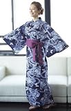 'Flower Garden' kimono, Blue