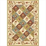Alexandria Earth Tone Floral Panel Contemporary Rug Size: 9'10 x 13'2 Rectangle by 