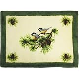 Chickadee Pinecone Rug