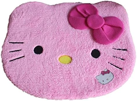 29.5*24.4 Inch Large Cartoon Hello Kitty Face Big Head Soft Non-slip Water Absorption Bedroom Rug for Kids Indoor Area Rugs Floor Mats Home Decors (Pink)