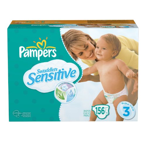 Pampers Swaddlers Sensitive Diapers Size 3 16 28 Lbs 156 Count Tuuli