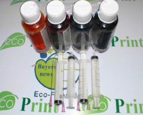 Ink Refill kit for HP 88 ink L7680 L7780 K8600 refillable cartridges and ink system, includes a free nano stapler