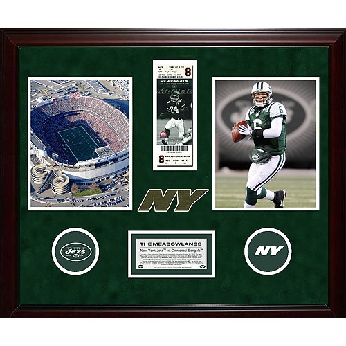 Steiner Sports NFL New York Jets Final Ticket Collage with Ticket, Turf, Photo, Logos and Nameplate Package B