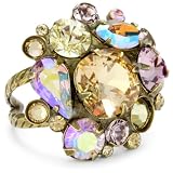 Sorrelli Mirage Crystal Gold-Tone Adjustable Ring