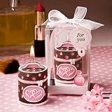 Pampering Pleasures Collection makeup case candle favor (Set of 72)