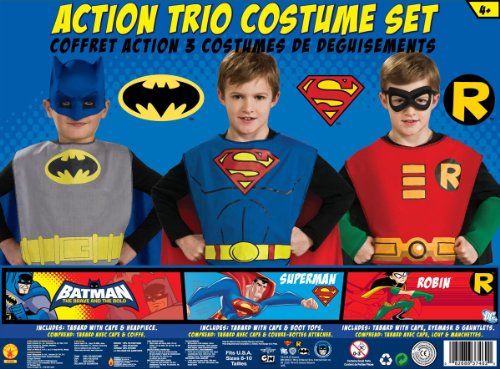 Rubies Costume Co. DC Comics Boys Trio Action Set Dress Up Trunk