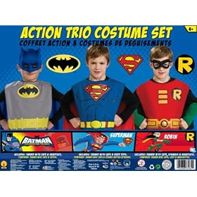 Rubies Costume Co. DC Comics Boys Trio Action Set Dress Up Trunk