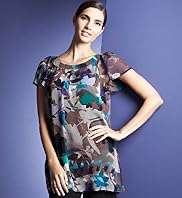 Autograph Pure Silk Leaf Print Tunic with Camisole