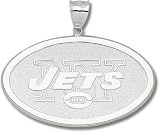 New York Jets Oval Logo Giant Charm/Pendant -Choose from 14K/10K, Stainless Steel or Gold Plated