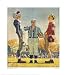 Coin Toss by Norman Rockwell. Size 14.72 inches width by 16.00 inches height. High Quality Art Poster Print