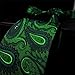 Shlax&Wing Long Size Mens Necktie Paisley Dark Green Silk Tie Wedding New Design ¡­