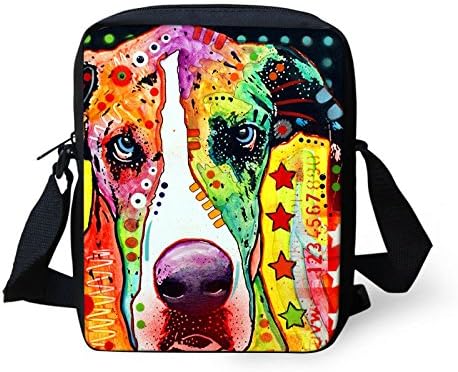 FORU DESIGNS Men's Mini Cute Cartoon Dog Sling Cross Body Bags