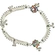 Womens Jewelry Silver Ankle Bracelet Pair 50 gms. 10 inches (sanklts046)