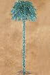 Tropical 6.5' Pre-Lit Teal Tinsel Palm Tree Luau Christmas Tree