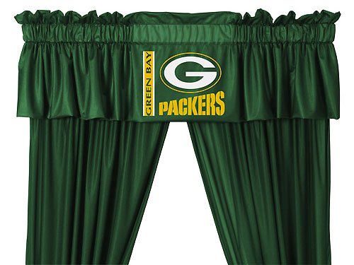 NFL Green Bay Packers 5pc Curtain Set Jersey Drapes and Valance