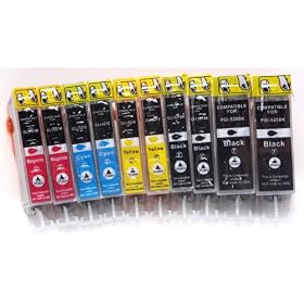 2 Sets = 10 Canon Compatible Printer Ink Cartridges WITH CHIP & level announcement for Canon Pixma IP 3600 4600 4700 MP 980 630 620 540 560 550 640 980 990 High Capacity Inks optimized for Canon Pixma Printer