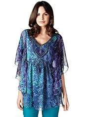 Per Una Embroidered & Animal Print Tunic
